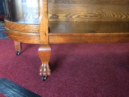 Antique China Cabinet, Bowfront China Cabinet, Oak China Cabinet - Image 8
