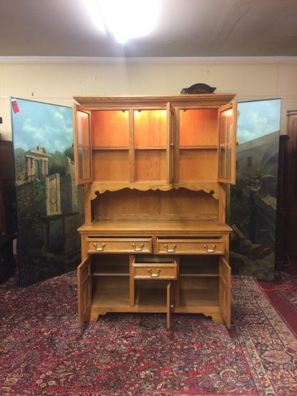 Vintage Oak China Cabinet, Pennsylvania House Furniture - Image 9
