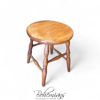 Vintage Oak Milking Stool, Small Oak Stool