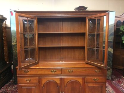 Vintage Cherry China Cabinet, Bubble Glass Hutch, Pennsylvania House Furniture - Image 5