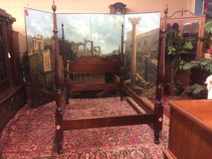 Vintage Mahogany Bed, Poster Bed, Full Size Bed - Image 2