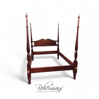 Vintage Mahogany Bed, Poster Bed, Full Size Bed