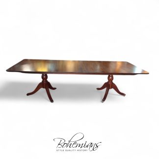 Vintage Walnut Dining Table, Custom Made Dining Table, Long Dining Table