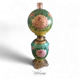 Antique Gone with the Wind Style Lamp, Chrysanthemum Lamp