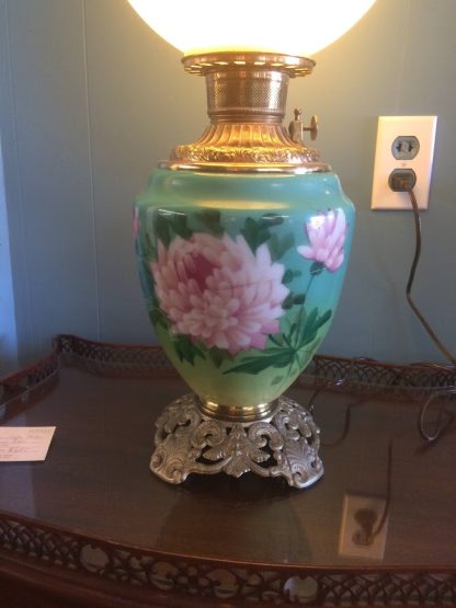 Antique Gone with the Wind Style Lamp, Chrysanthemum Lamp - Image 6
