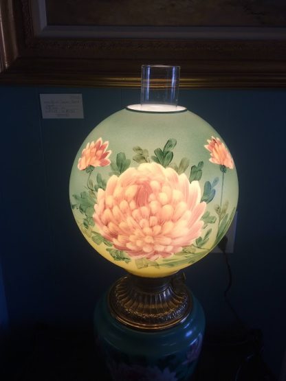 Antique Gone with the Wind Style Lamp, Chrysanthemum Lamp - Image 7