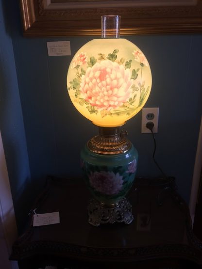 Antique Gone with the Wind Style Lamp, Chrysanthemum Lamp - Image 8