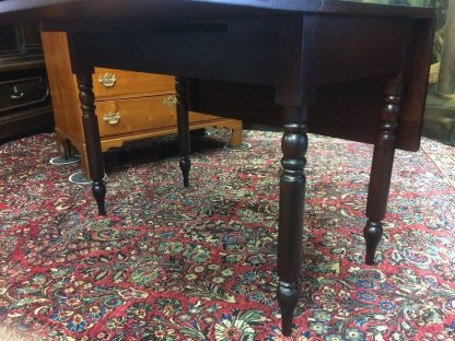 Antique Drop Leaf Table, Mahogany Drop Leaf Table - Image 6