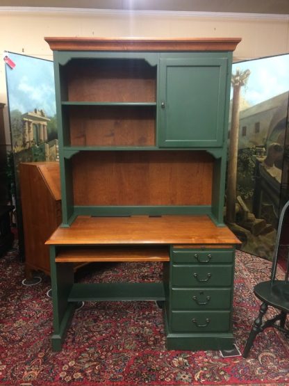 Vintage Ethan Allen Desk, Computer Desk, Green Desk - Image 2