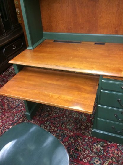 Vintage Ethan Allen Desk, Computer Desk, Green Desk - Image 4