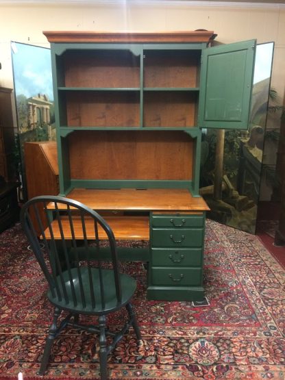 Vintage Ethan Allen Desk, Computer Desk, Green Desk - Image 8