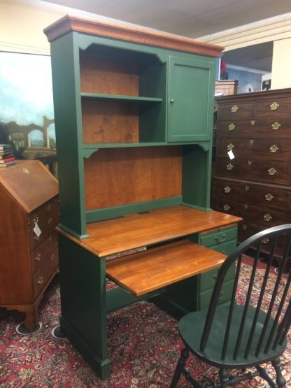 Vintage Ethan Allen Desk, Computer Desk, Green Desk - Image 10