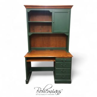 Vintage Ethan Allen Desk, Computer Desk, Green Desk
