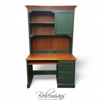 Vintage Ethan Allen Desk, Computer Desk, Green Desk
