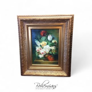 Vintage Oil on Canvas, Signed and Framed, Floral Still Life
