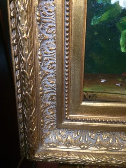 Vintage Oil on Canvas, Signed and Framed, Still Life with Fruit and Flowers - Image 4