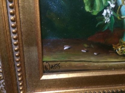 Vintage Oil on Canvas, Signed and Framed, Still Life with Fruit and Flowers - Image 5