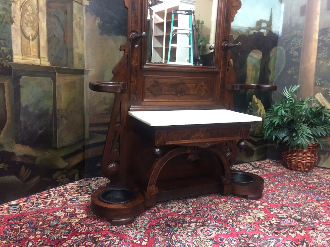 Antique Hall Tree, Victorian Coat Rack - Image 5