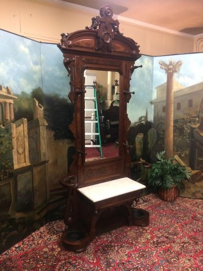 Antique Hall Tree, Victorian Coat Rack - Image 6