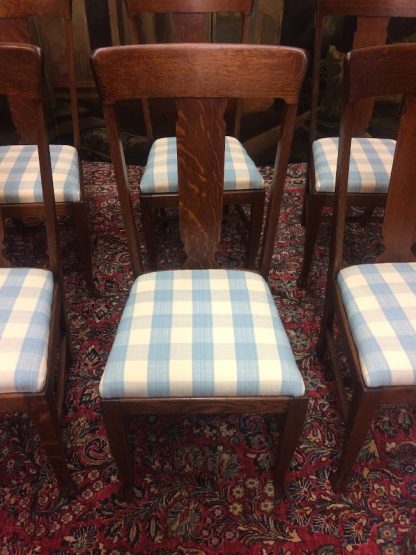 Antique Oak Dining Chairs, Quartersawn Oak Chairs, Set of Six - Image 3