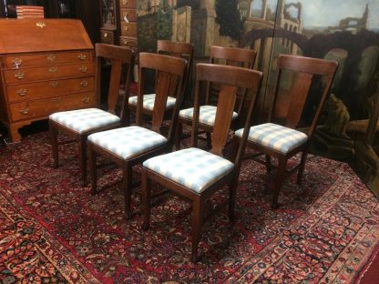 Antique Oak Dining Chairs, Quartersawn Oak Chairs, Set of Six - Image 4