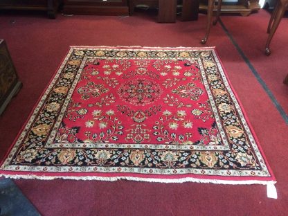 Vintage Indian Rug, Hand Knotted Accent Rug - Image 2