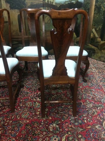 Vintage Walnut Dining Chairs, Set of Five Chairs - Image 12