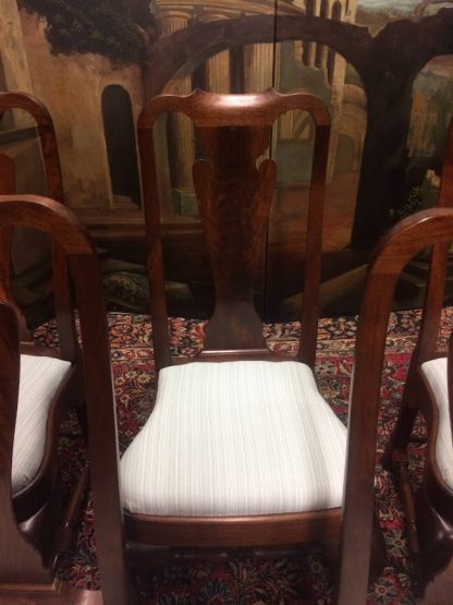 Vintage Walnut Dining Chairs, Set of Five Chairs - Image 5
