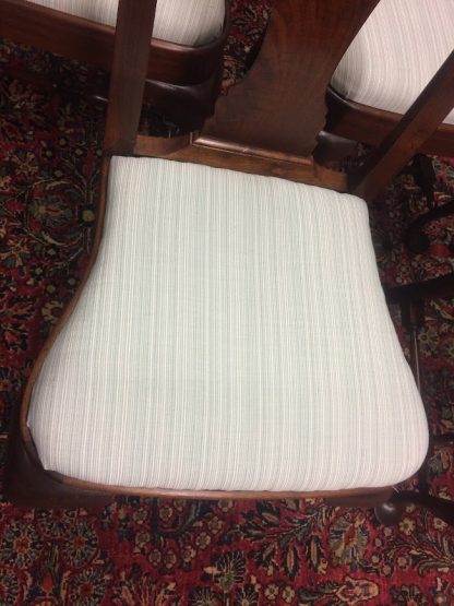 Vintage Walnut Dining Chairs, Set of Five Chairs - Image 7