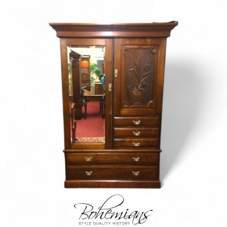 Antique Wardrobe, Gentleman's Wardrobe, Art Nouveau Wardrobe