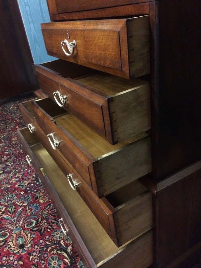 Antique Wardrobe, Gentleman's Wardrobe, Art Nouveau Wardrobe - Image 10