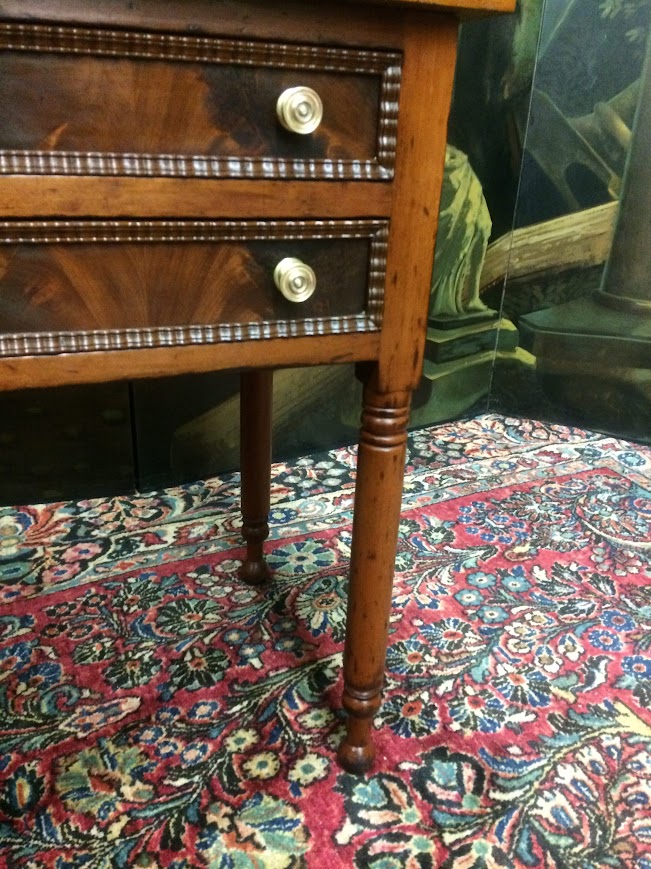 Antique Work Table, Two Drawer Table, Accent Table - Image 11