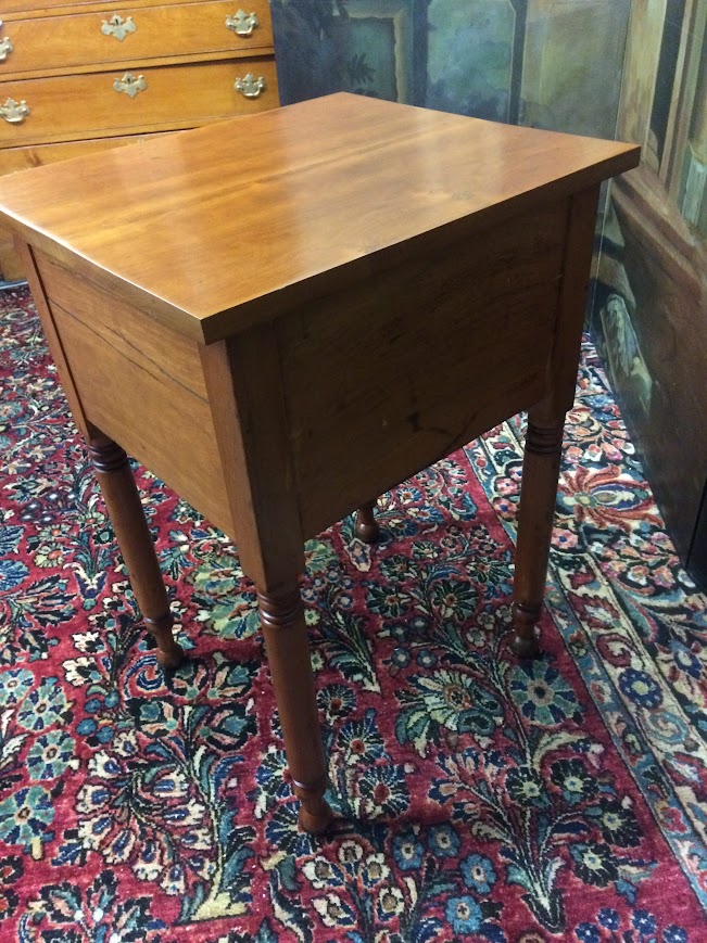 Antique Work Table, Two Drawer Table, Accent Table - Image 8