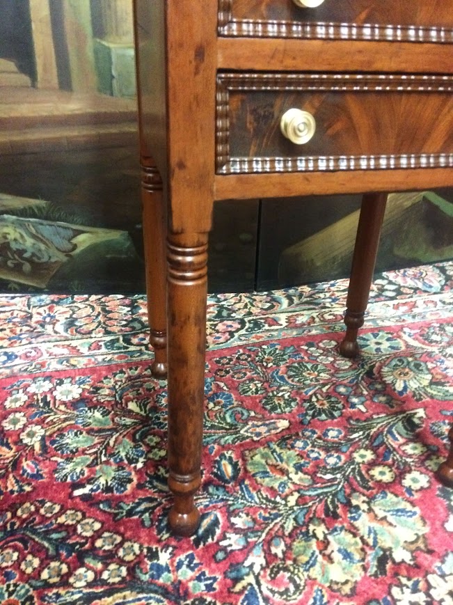 Antique Work Table, Two Drawer Table, Accent Table - Image 10