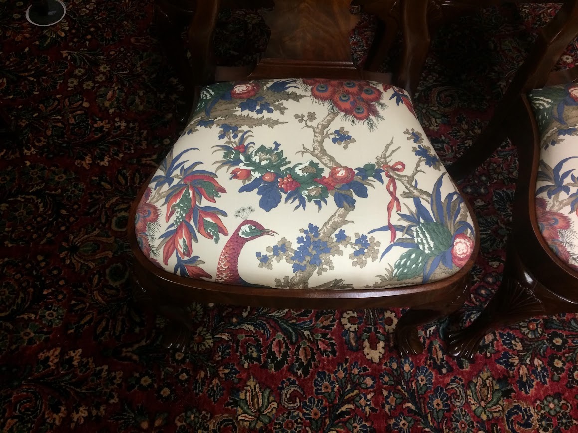 Vintage Dining Chairs, Queen Anne Dining Chairs, Set of Six - Image 7