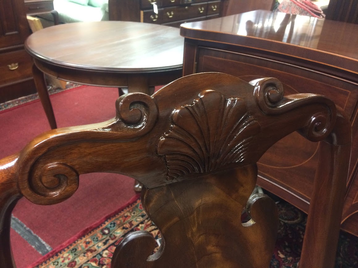 Vintage Dining Chairs, Queen Anne Dining Chairs, Set of Six - Image 2