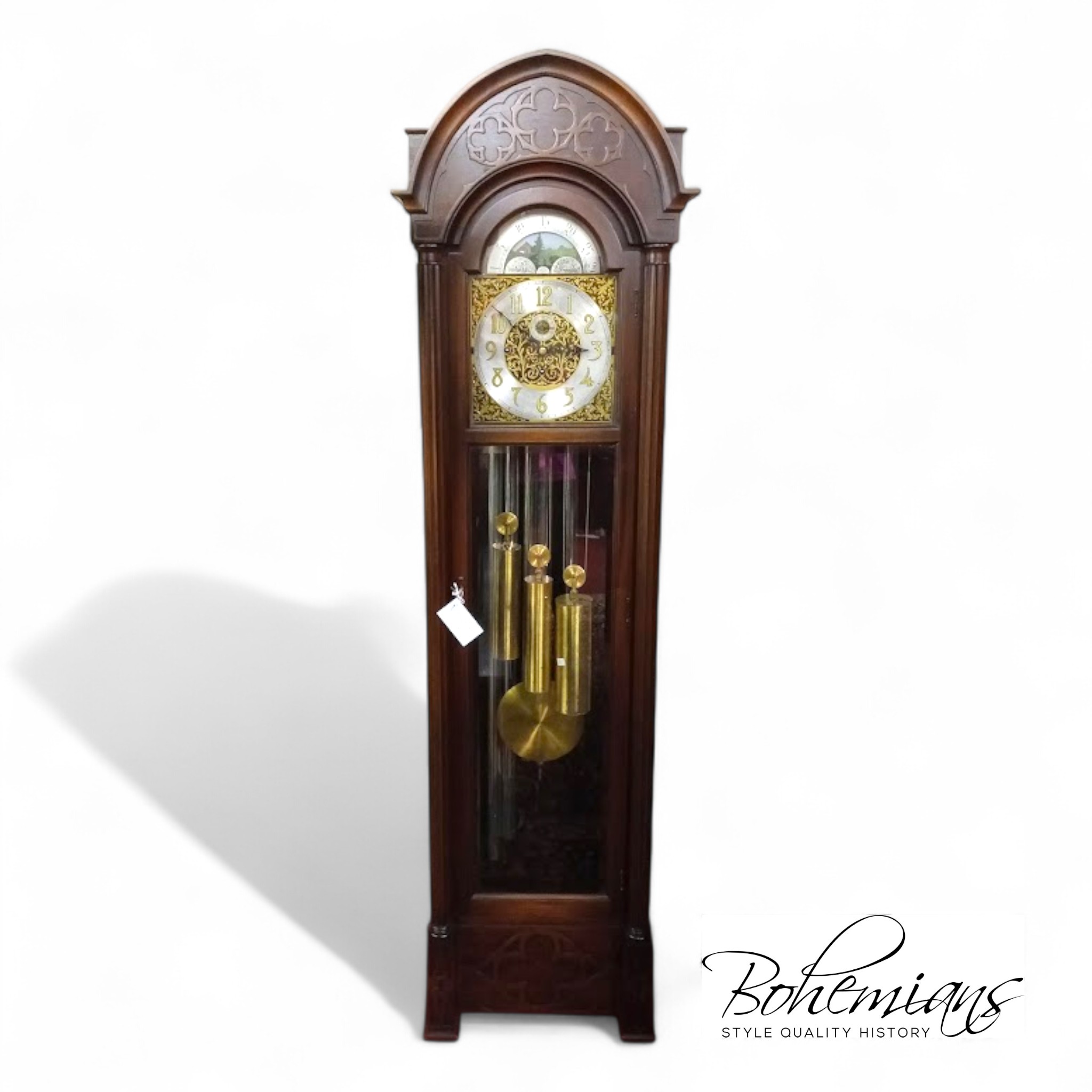 Vintage Grandfather Clock, Tubular Bell Clock