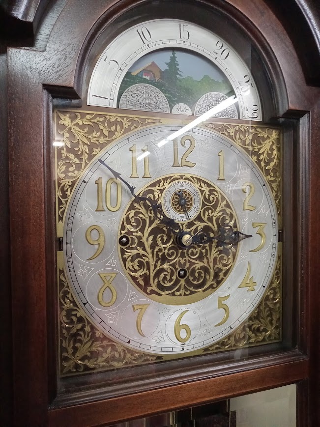 Vintage Grandfather Clock, Tubular Bell Clock - Image 4