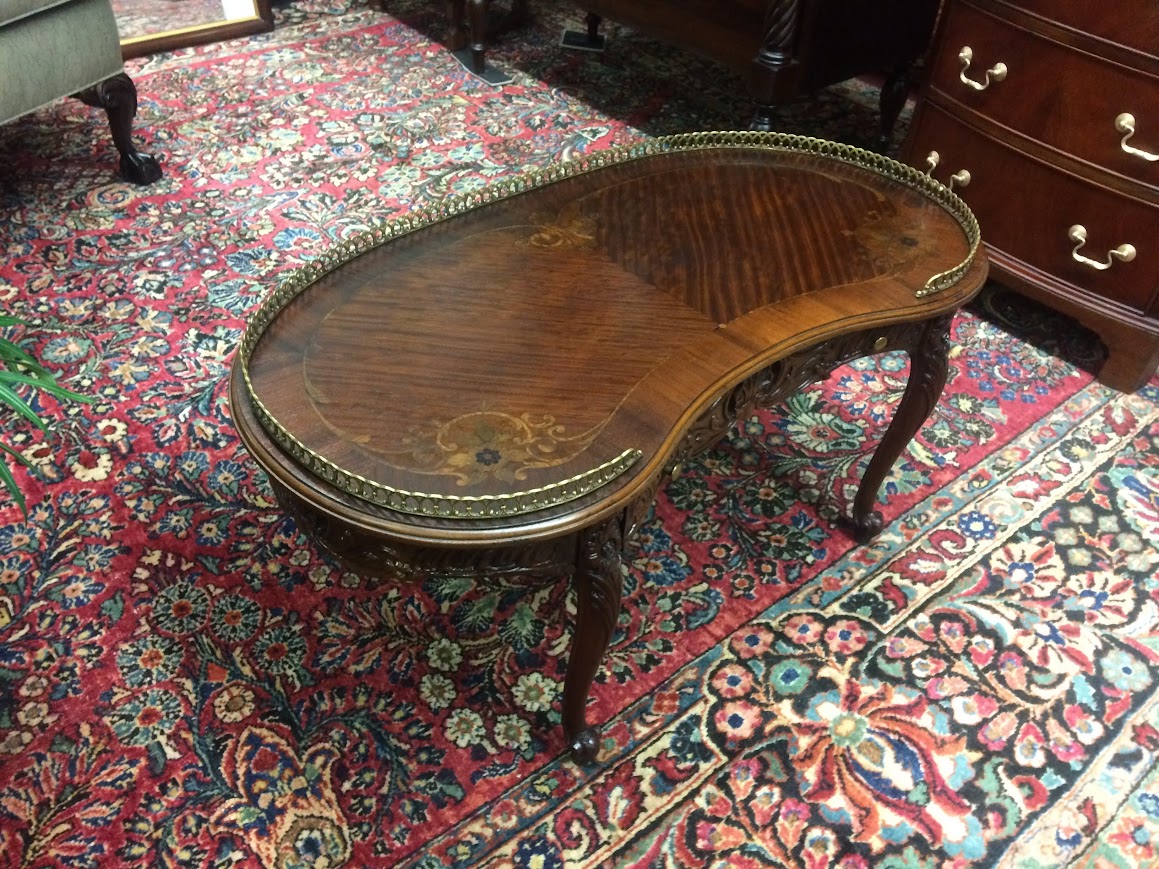Vintage French Coffee Table, Kidney Shaped Coffee Table - Image 2