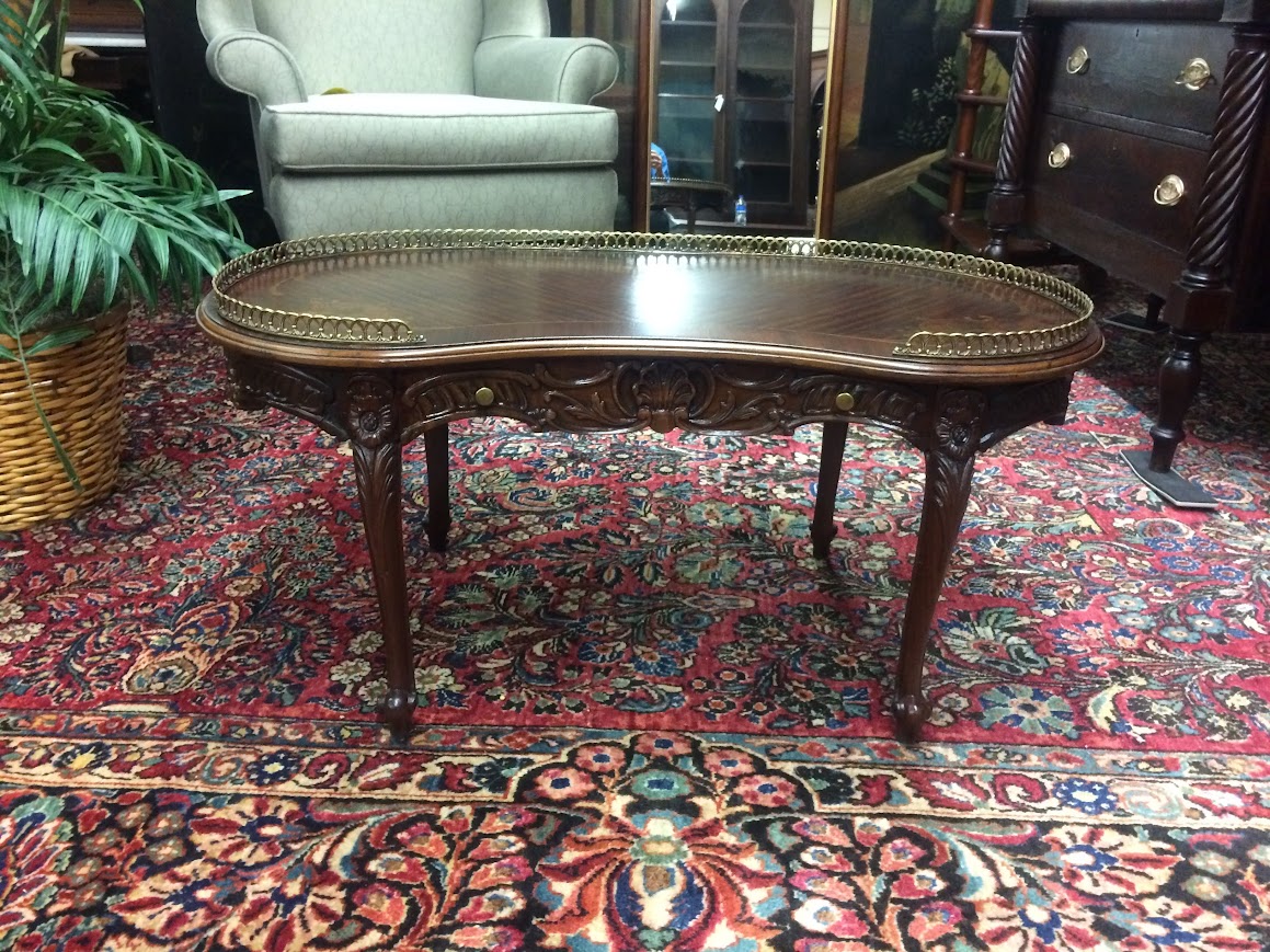 Vintage French Coffee Table, Kidney Shaped Coffee Table - Image 3