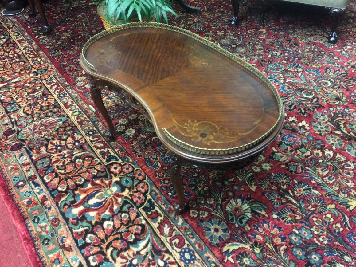 Vintage French Coffee Table, Kidney Shaped Coffee Table - Image 5