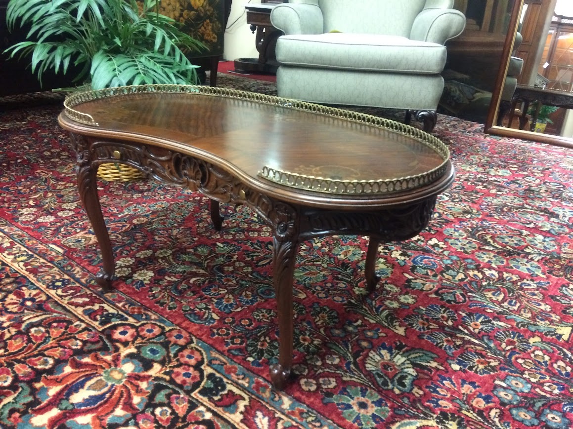 Vintage French Coffee Table, Kidney Shaped Coffee Table - Image 6