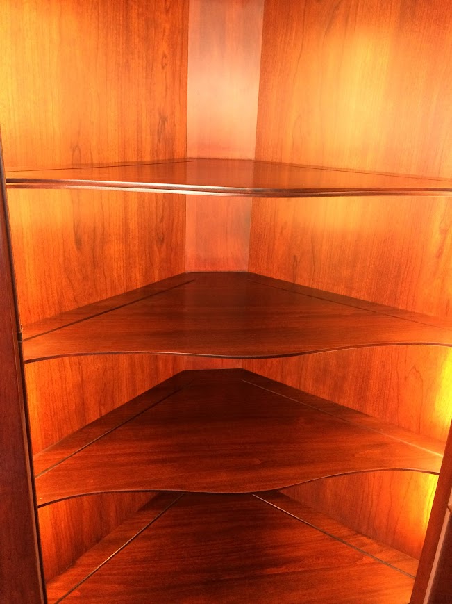 Vintage Henkel Harris Corner Cabinet, Lighted Display Cabinet - Image 8