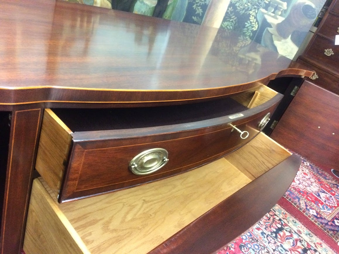 Vintage Kittinger Buffet, Inlaid Mahogany Sideboard - Image 6