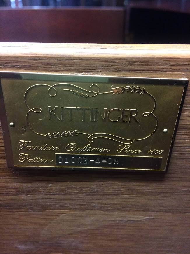 Vintage Kittinger Buffet, Inlaid Mahogany Sideboard