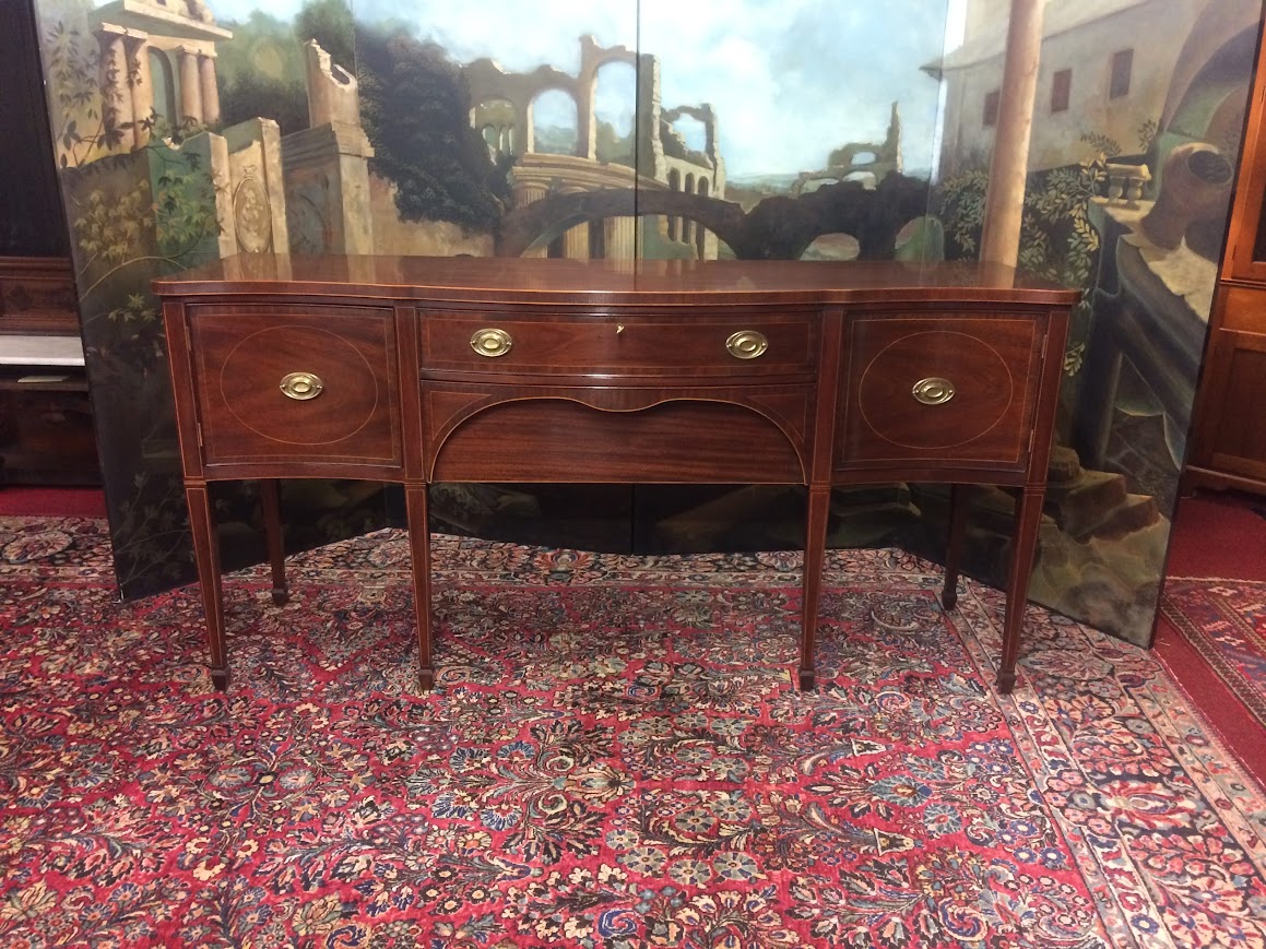 Vintage Kittinger Buffet, Inlaid Mahogany Sideboard - Image 14