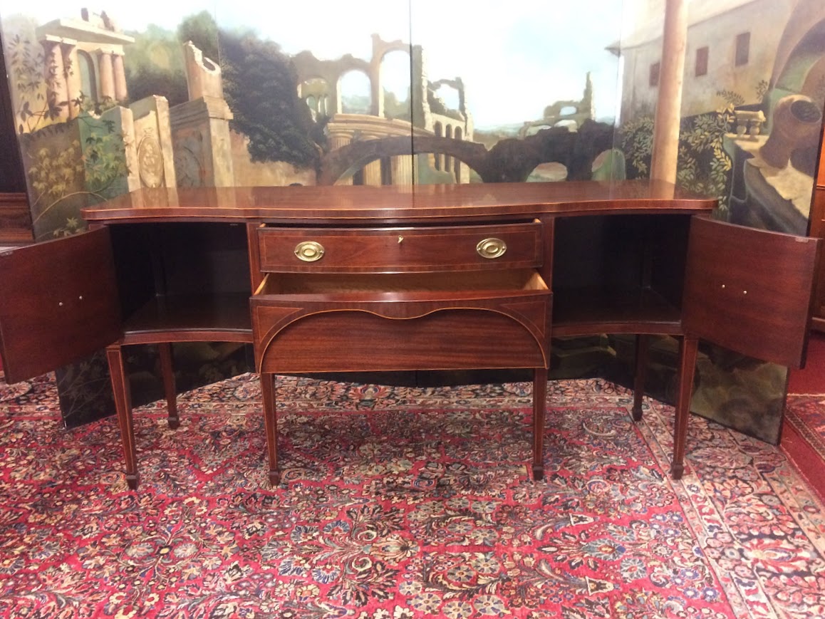 Vintage Kittinger Buffet, Inlaid Mahogany Sideboard - Image 8