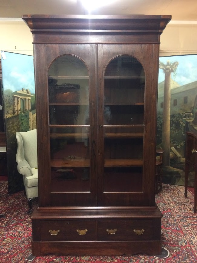 Antique Bookcase, Rosewood Bookcase, Victorian Bookcase - Image 2