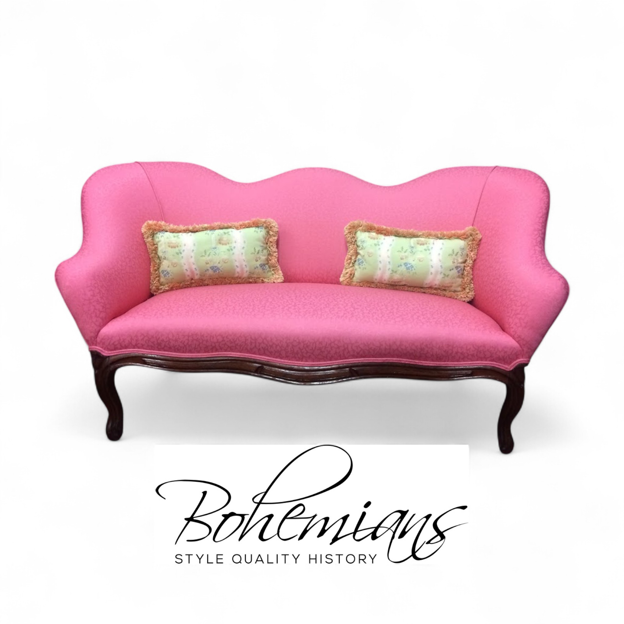 Victorian Settee, Pink Settee, End of the Bed Bench