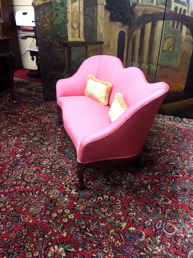 Victorian Settee, Pink Settee, End of the Bed Bench - Image 8